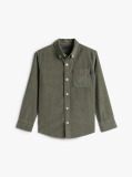 Green Regular Fit Corduroy Shirt  Boys