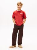 Red Textured Back Logo Jersey T-Shirt  Boys