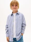 Blue Festive Regular Fit Stripe Oxford Shirt  Boys