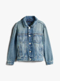 Μπλε Denim Trucker Τζάκετ Με Πίσω Σχέδιο  Αγόρια