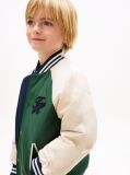 Multi Logo Embroidery Relaxed Raglan Bomber Jacket  Boys