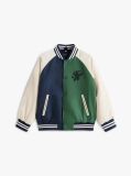 Multi Logo Embroidery Relaxed Raglan Bomber Jacket  Boys