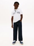 White Regular Fit Textured Polo Shirt  Boys
