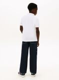 White Regular Fit Textured Polo Shirt  Boys