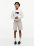 Beige Essential Signature Belt Loose Chino Shorts  Boys