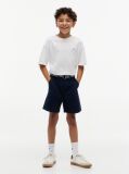 Blue Essential Signature Belt Loose Chino Shorts  Boys