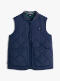 Blue Lightweight Diamond Quilted Gilet  Boys
