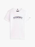 Άσπρο T-Shirt Με Λογότυπο Και Κλασική Λαιμόκοψη  Αγόρια