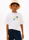 White 3D Flag Graphic Jersey T-Shirt  Boys