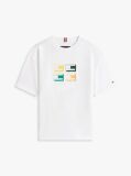 White 3D Flag Graphic Jersey T-Shirt  Boys