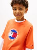 Orange Smiley Flag Logo Jersey T-Shirt  Boys