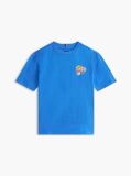 Blue Sticker Print Back Graphic Jersey T-Shirt  Boys