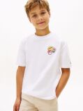 White Sticker Print Back Graphic Jersey T-Shirt  Boys