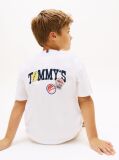 White Sticker Print Back Graphic Jersey T-Shirt  Boys