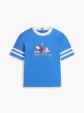 Blue Wavy Flag Graphic Jersey T-Shirt  Boys
