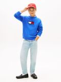 Blue Intarsia Wavy Flag Crew Neck Jumper  Boys