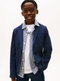 Blue Festive Pique Texture Regular Fit Blazer  Boys