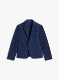 Blue Festive Pique Texture Regular Fit Blazer  Boys