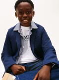 Blue Festive Pique Texture Regular Fit Blazer  Boys