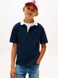 Blue Regular Colour-Block Jersey Rugby Polo Shirt  Boys