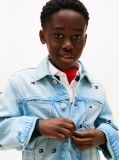 Blue Wavy Flag Embroidery Denim Trucker Jacket  Boys