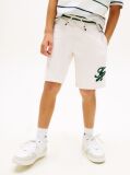 Beige Logo Embroidery Sweat Shorts  Boys