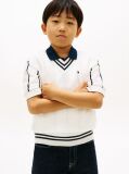 White Essential V-Neck Sweater Vest  Boys