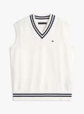 White Essential V-Neck Sweater Vest  Boys