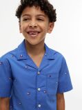 Blue Regular Fit Poplin Short Sleeve Shirt  Boys