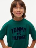 Πράσινο Βαμβακερό T-Shirt Με Λογότυπο Και Κλασική Λαιμόκοψη  Αγόρια