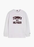 White Logo Long Sleeve T-Shirt  Boys
