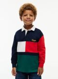 Multi Rugby Stripe Long Sleeve Polo Shirt  Boys