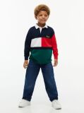 Multi Rugby Stripe Long Sleeve Polo Shirt  Boys