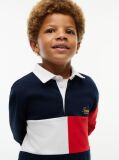 Multi Rugby Stripe Long Sleeve Polo Shirt  Boys