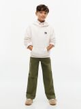Green Herringbone Relaxed Twill Trousers  Boys