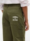 Green Herringbone Relaxed Twill Trousers  Boys