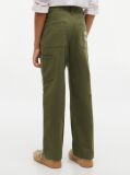 Green Herringbone Relaxed Twill Trousers  Boys