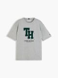Γκρι Βαμβακερό T-Shirt Με Varsity Λογότυπο  Αγόρια