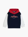 Blue Colour-Blocked Logo Terry Hoody  Boys