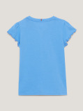 Blue Essential Ruffled Sleeve T-Shirt  Girls