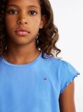 Blue Essential Ruffled Sleeve T-Shirt  Girls