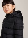 Black Essential Faux Fur Down Hooded Jacket  Girls