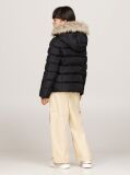 Black Essential Faux Fur Down Hooded Jacket  Girls