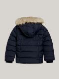 Blue Essential Faux Fur Down Hooded Jacket  Girls