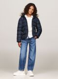 Blue Essential Faux Fur Down Hooded Jacket  Girls