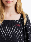 Blue Star Print Shirred Back Blouse  Girls
