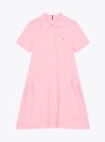 Pink Pleated Polo Dress  Girls