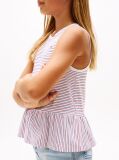 Multi Stripe Peplum Sleeveless Top  Girls