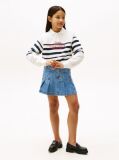 Blue Pleated Denim Mini Skirt  Girls