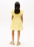Yellow Textured Fit And Flare Dress  Girls